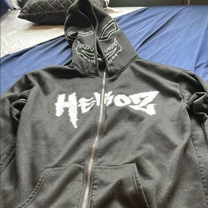 Black Hoodie with White Graphic